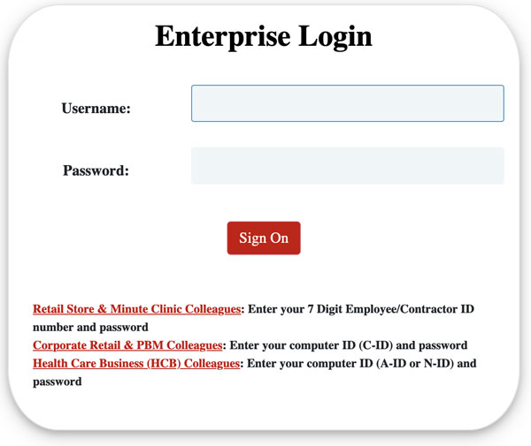 Colleague Zone CVS Login